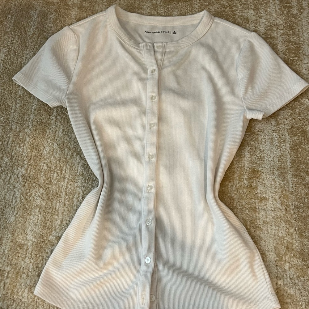 White Button-Up Women's Top